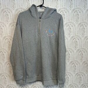 Mental Health Matters Gray Quarter Zip Hoodie XL Be Kind To Your Mind Graphic